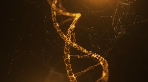 Dna plexus on a dark background