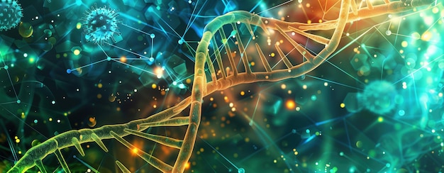 DNA Strands Background