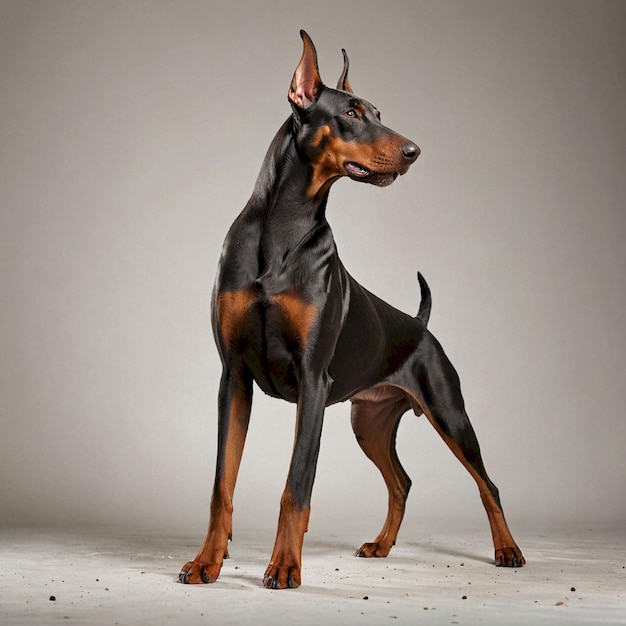 Photo doberman dog background very cool