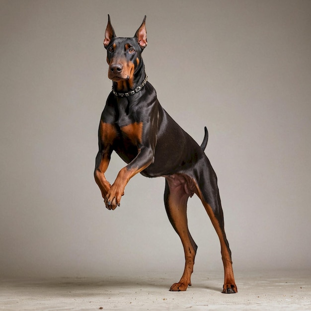 Photo doberman dog background very cool