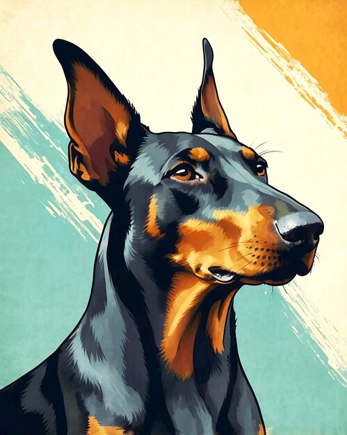 Photo dobermann vector tshirt design