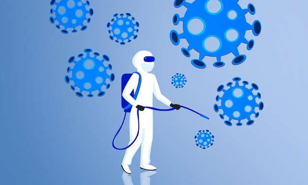 Doctor against new coronavirus infection 3D illustration