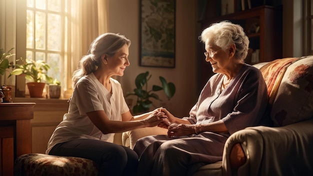 Doctor Attends to Elderly Patient in Medical Examination