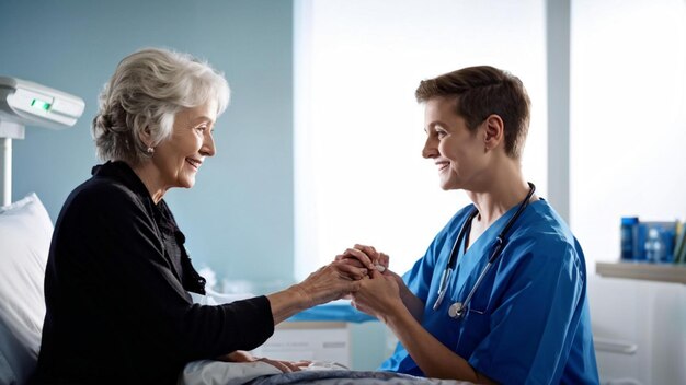 Doctor Attends to Elderly Patient in Medical Examination