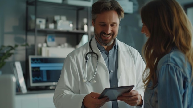 A Doctor Consulting with Patient