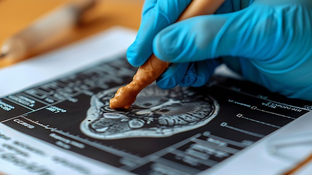 Photo doctor hand with ultrasonic during ultrasound medicine examination