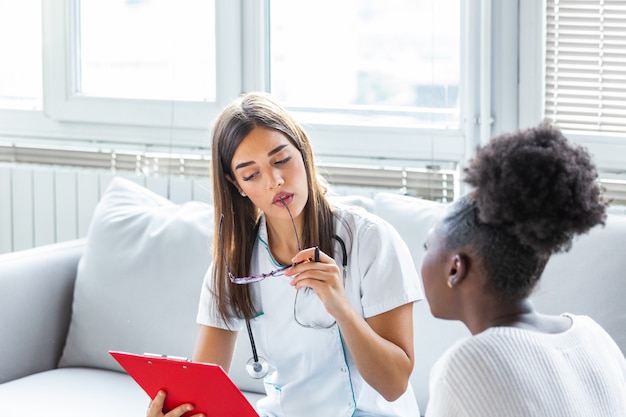 Doctor having a discussion with a patient