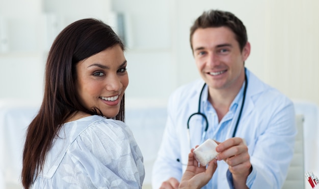 A doctor and his patient during a visit