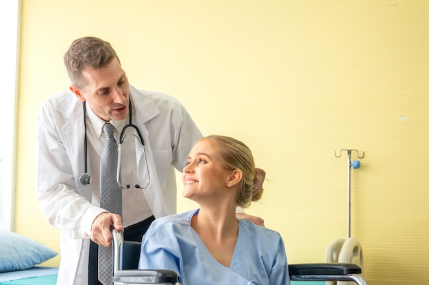 Doctor and patient in hospital