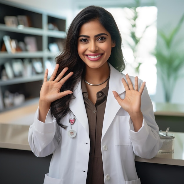 A doctor in pharmacist working and happy face Lab hospital