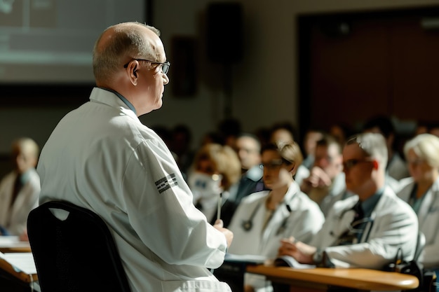 Doctor Presenting at a Medical Conference