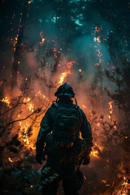 A doctor struggles to save the lives of victims who have collapsed as a result of a forest fire