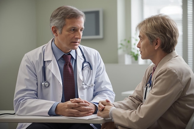 doctor talking to patient