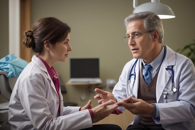 doctor talking to patient