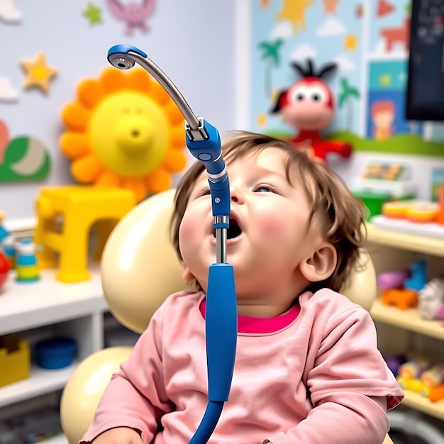 Doctor Using Laryngoscope in Modern Examination Room