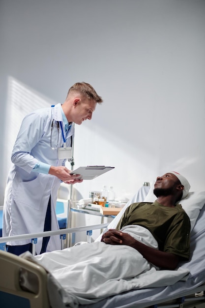 Doctor Visititng Military Man