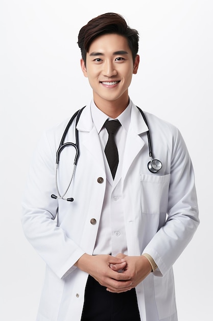 Doctor in white background