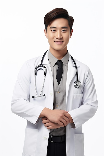 Doctor in white background