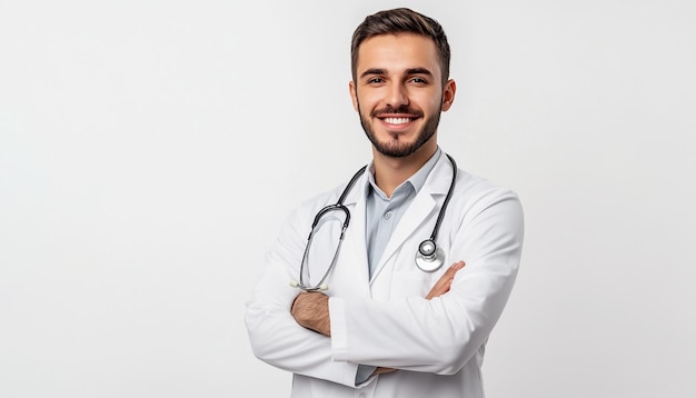 Photo doctor with a stethoscope around his neck