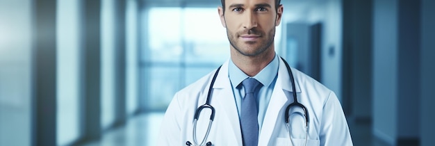 a doctor with a stethoscope around his neck