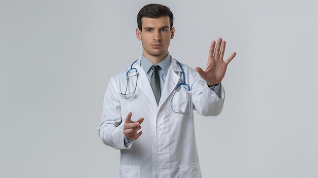 a doctor with a stethoscope on his neck