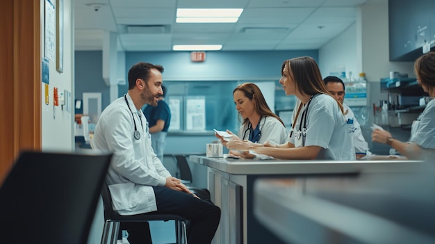 Photo doctors and nurses in a hospital