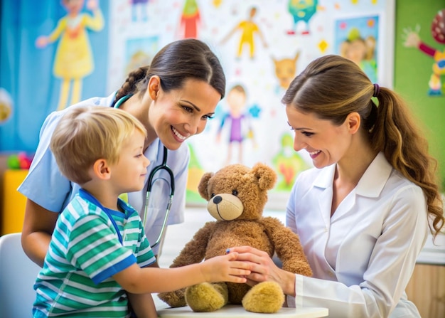 Doctors and Nurses Interacting with Patients