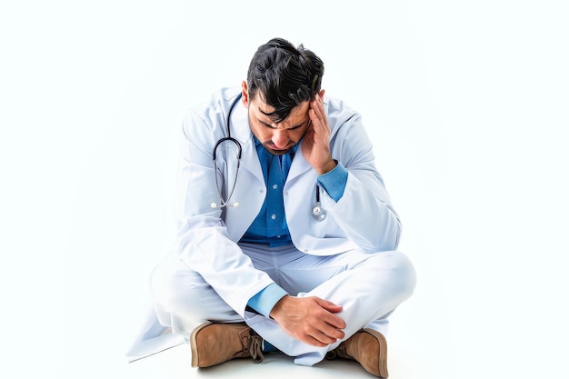 A Doctors Silent Struggle A Portrait of Exhaustion and Doubt