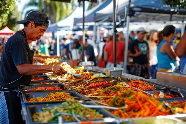 Document the cultural diversity of the street food generative ai