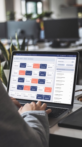 Document management system DMS and file manager used to browse folders on computer