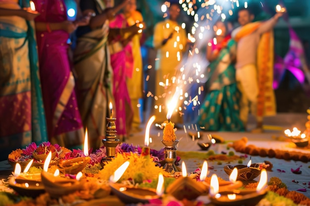 Photo document photo indian celebrate diwali festival