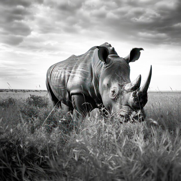 Photo documentary photography with a theme centered on rhinoceroses in africa expansive african savannah