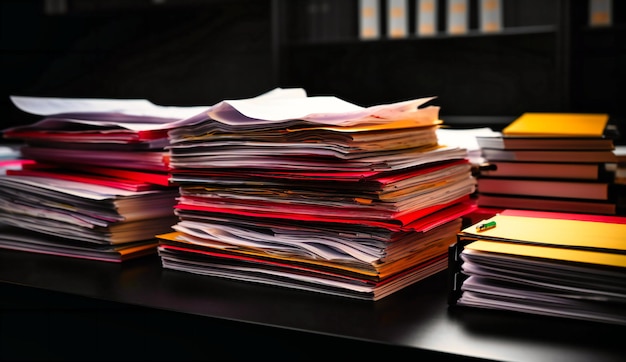 Documents sitting on a table