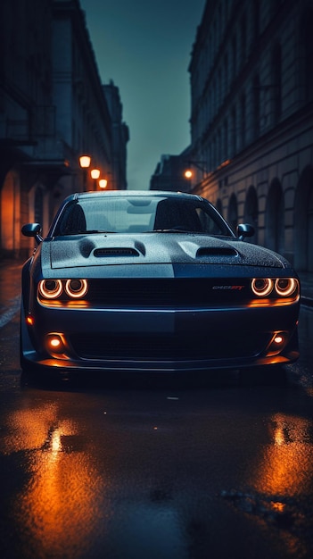 Dodge challenger wallpapers in the style, Generative AI