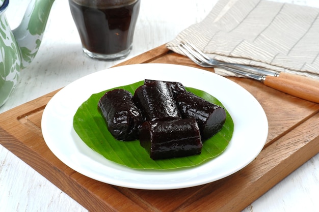 Dodol,is an indonesian sweet snack ,made from glutinous rice flour, coconut milk and sugar