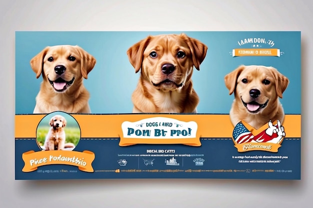 Dog banner template