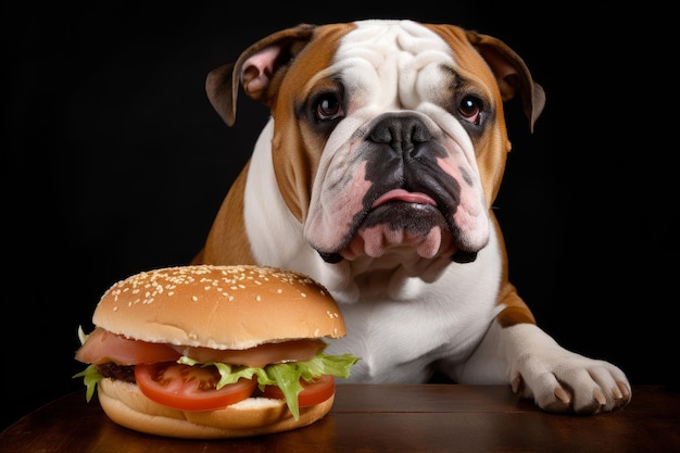 Dog care hamburger meat Generate AI