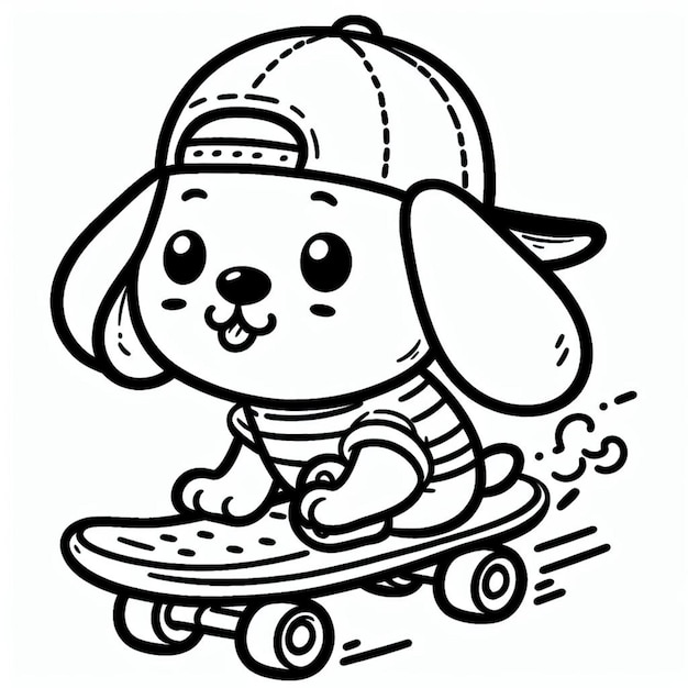 Dog coloring page ai generated