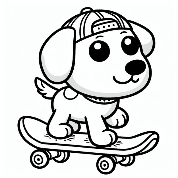 Dog coloring page ai generated