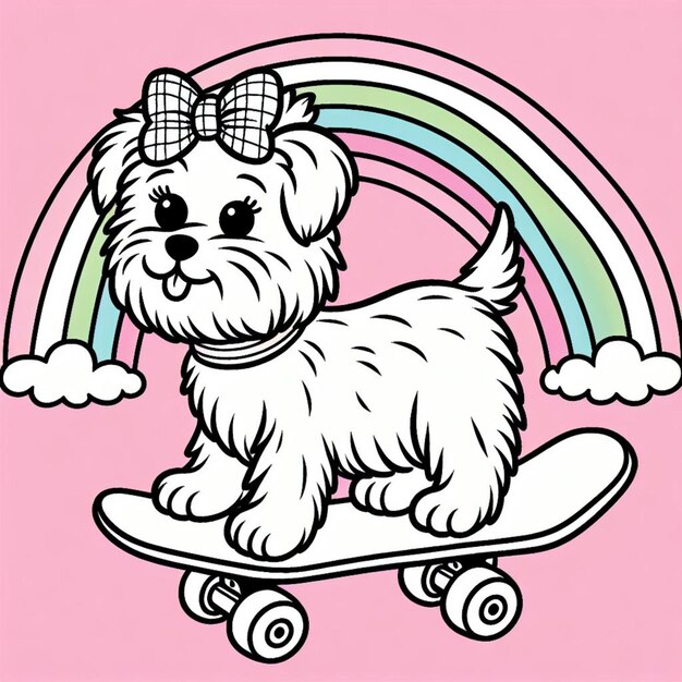 Dog coloring page ai generated