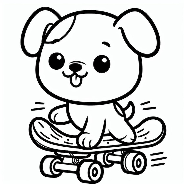 Dog coloring page for Kdp ai generated