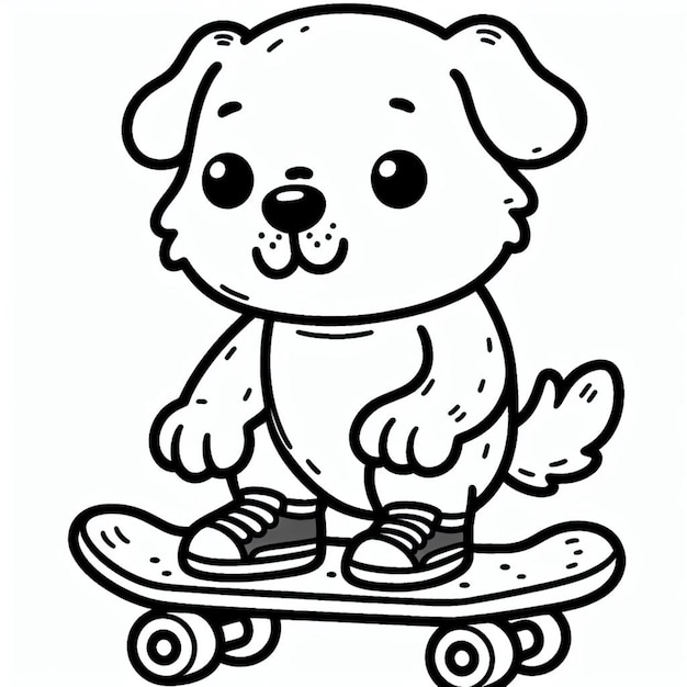 Dog coloring page for Kdp ai generated