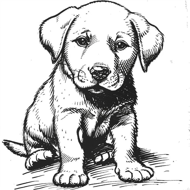 Photo dog coloring page for kids