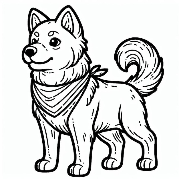 Dog coloring page for toddlers