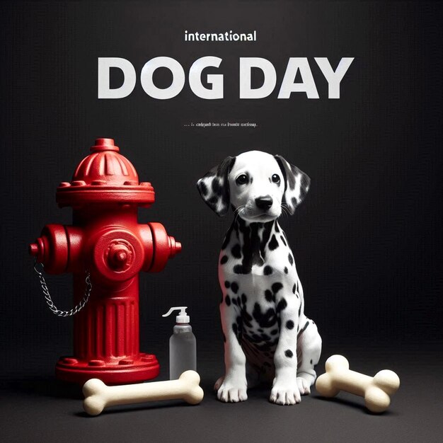 Photo a dog day day is on the poster