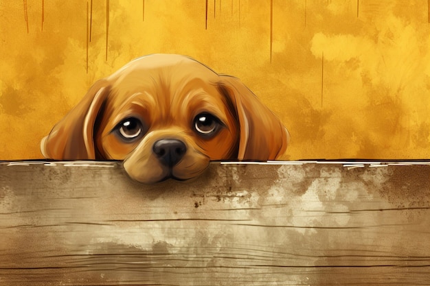 Dog Drawing Images background and copy space