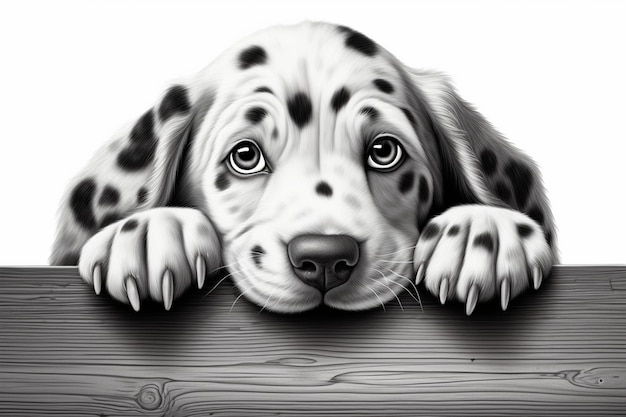 Dog Drawing Images background and copy space