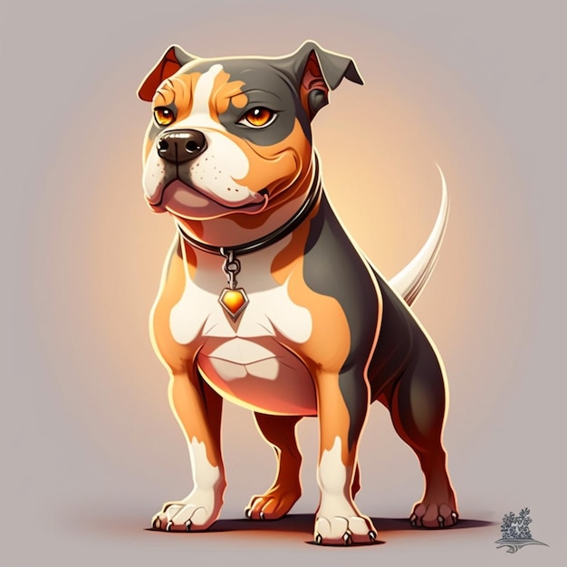 Dog full body cartoon character vector