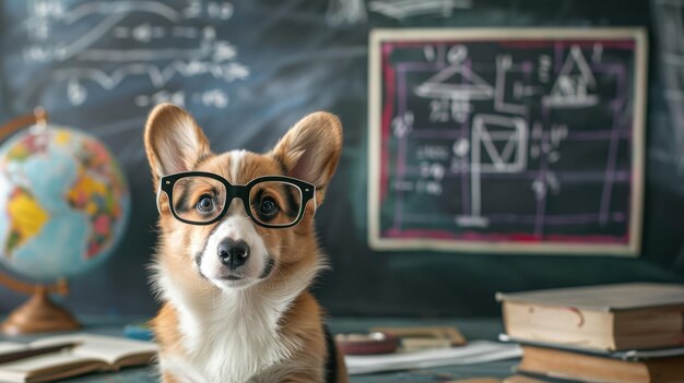 Photo the dog in glasses