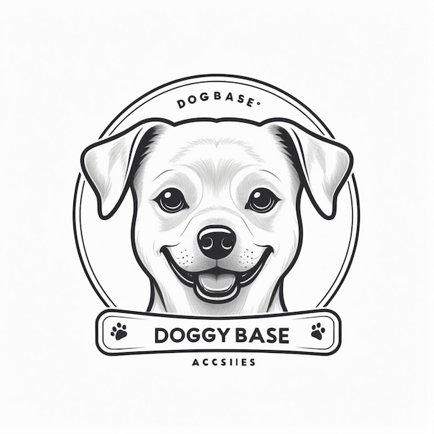 Photo dog logo on a white background